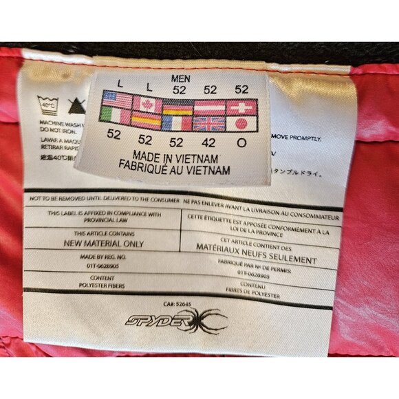 Spyder Men's Large Black/Red Full Zip Hooded Soft Shell Jacket - Picture 13 of 16